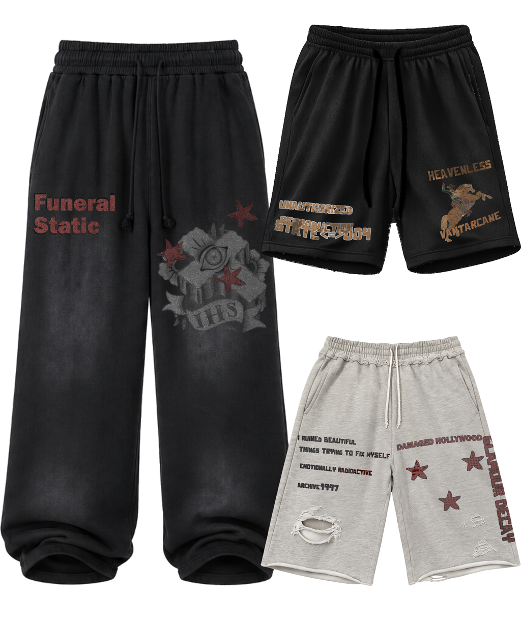 Damaged Hollywood Distressed Shorts