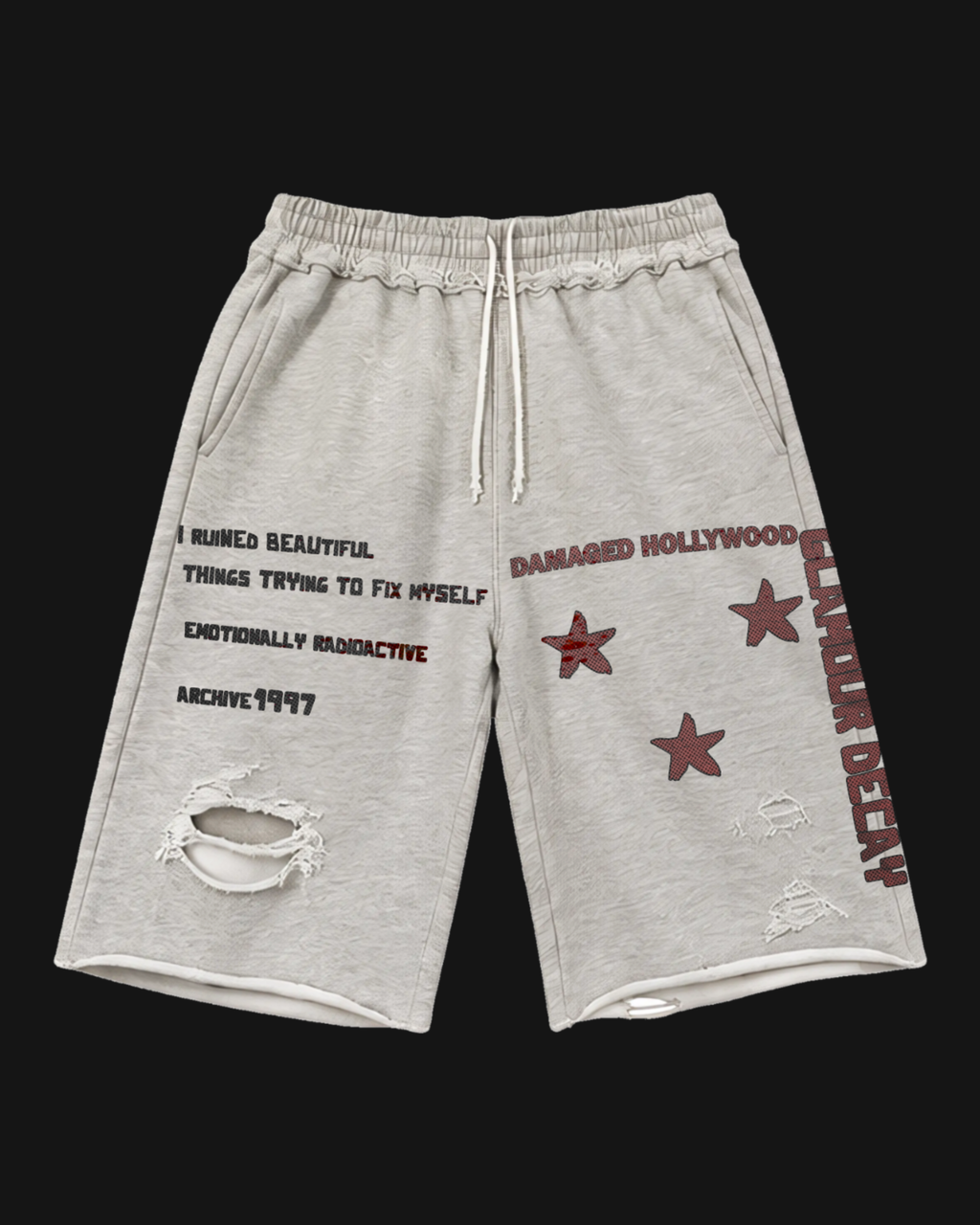 Damaged Hollywood Distressed Shorts